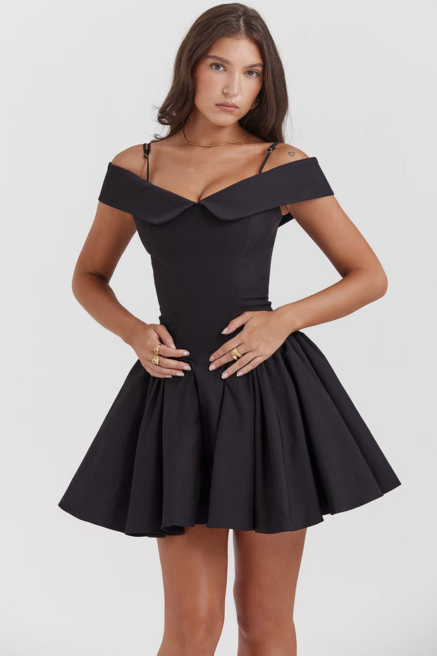 ISLA MINI DRESS - BLACK