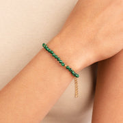 Emerald Green Beaded Bracelet