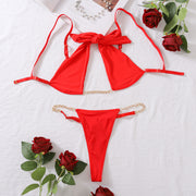 Lace Bow Underwear Two-piece Women