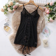 See-Through Lace Back Seductive Night Dress