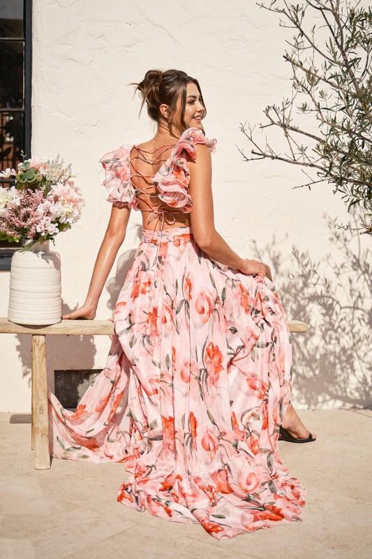 Sexy Elegant Sling Pleated Print Dress