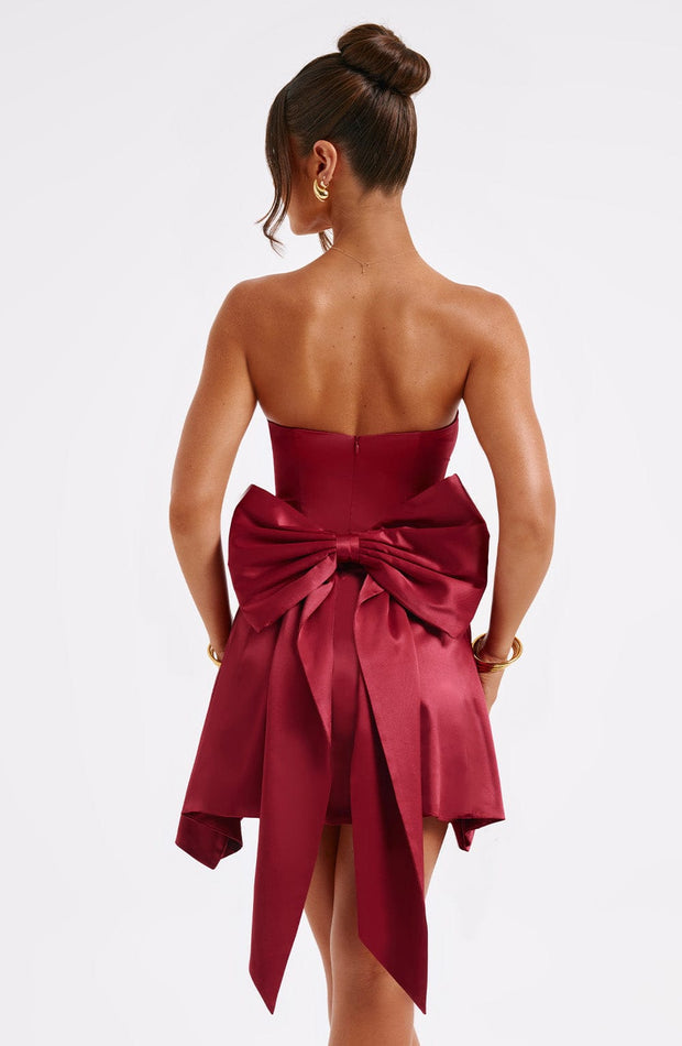 Freja Mini Dress - Burgundy