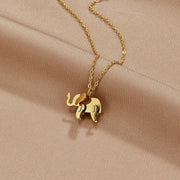 Gold Elephant Necklace