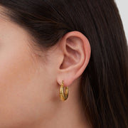 Golden Mia Croissant Hoop Earrings