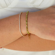 Green Peridot Bead Bracelet