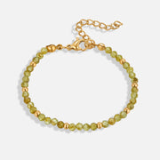 Green Peridot Bead Bracelet