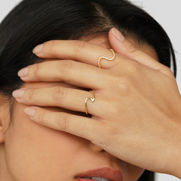 Imari Gold Wave Ring