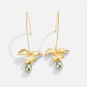 Jade Pearl & Petal Drop Earrings