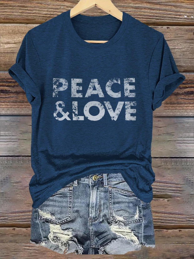 Peace And Love Art Print T-shirt