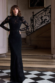 The Jules Dress in Black Chantilly Lace