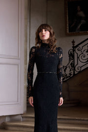 The Jules Dress in Black Chantilly Lace