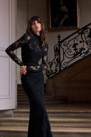 The Jules Dress in Black Chantilly Lace