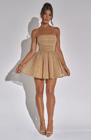 NATASHA MINI DRESS - GOLDEN SPARK