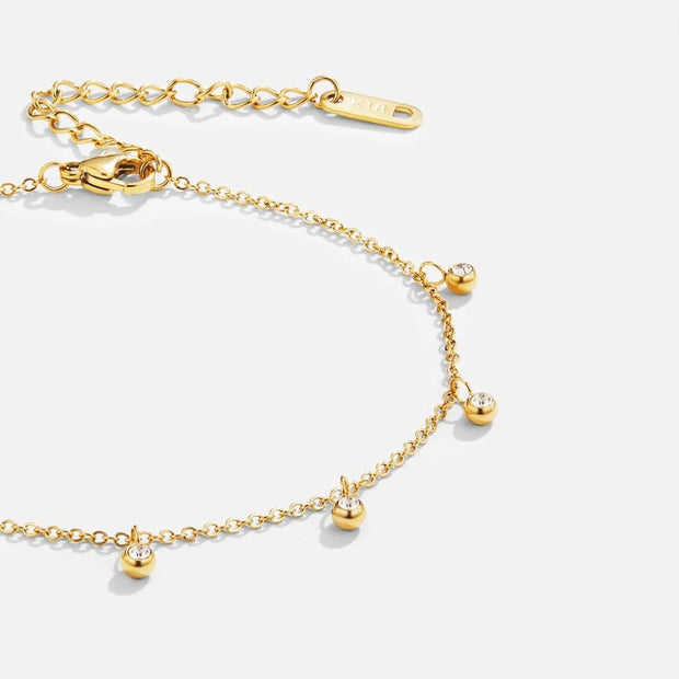 Lana Crystal Droplet Anklet