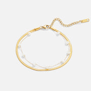 Layered Snake Chain Gold Anklet