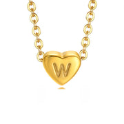 Letter Heart Necklace