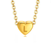 Letter Heart Necklace