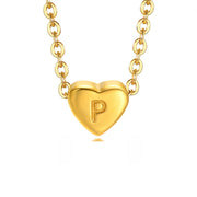 Letter Heart Necklace