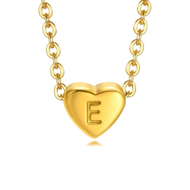 Letter Heart Necklace