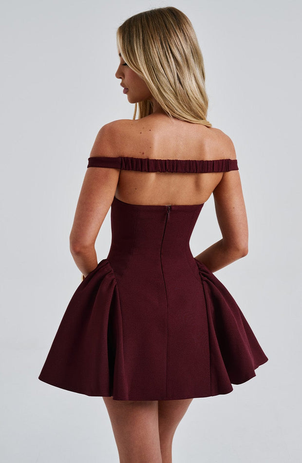 Marla Mini Dress - Cherry Lacquer