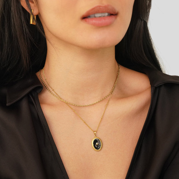 Midnight Star Onyx Necklace