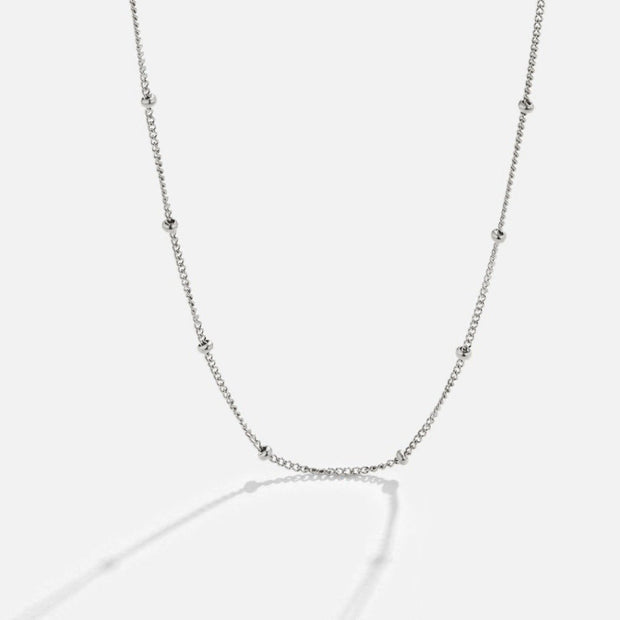 Niyah Bead Silver Chain Necklace