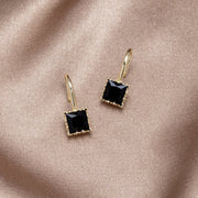 Piper Black Crystal Drop Earrings