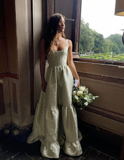 The Avery Dress in Sage Duchess