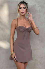 Renee Mini Dress - Chocolate