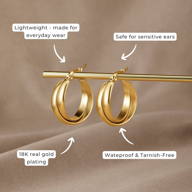 Talia Gold Hoop Earrings