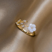 White Blossom Flower Ring