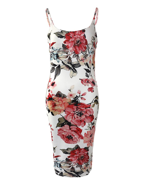 Floral Print Bodycon Cami Dress