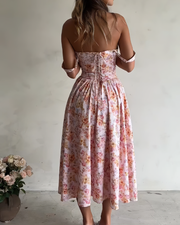 Printed summer strappy dress