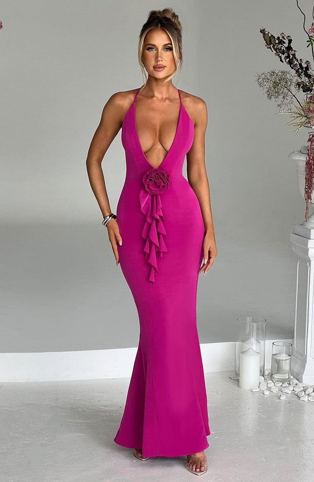 Constantina Maxi Dress - Hot Pink